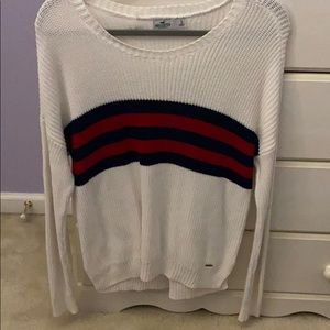 white striped sweater